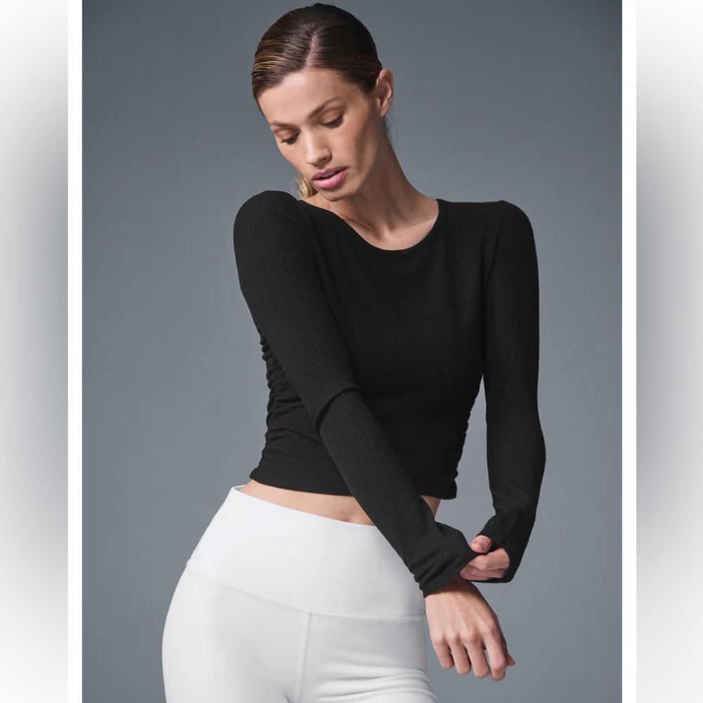 NWOT‎ Alo  Gather Long Sleeve Sheer